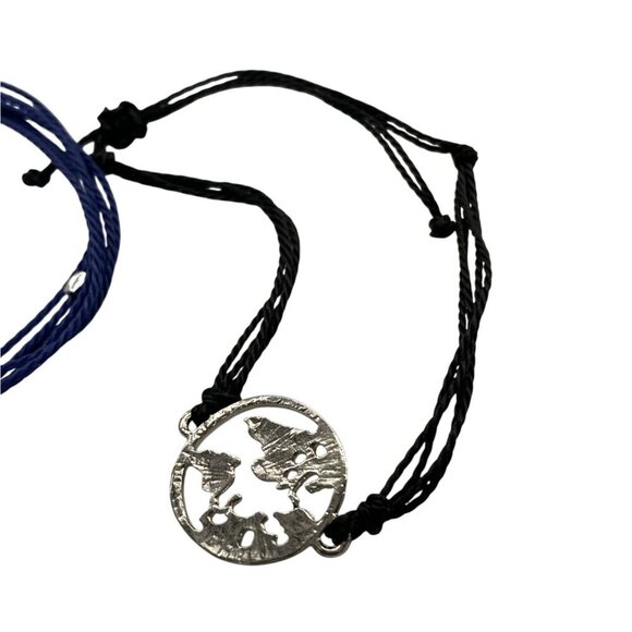 Braided String Friendship Bracelet Set‎ For Women Adjustable World Map Charm - Picture 4 of 8